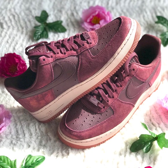 burgundy suede air force ones